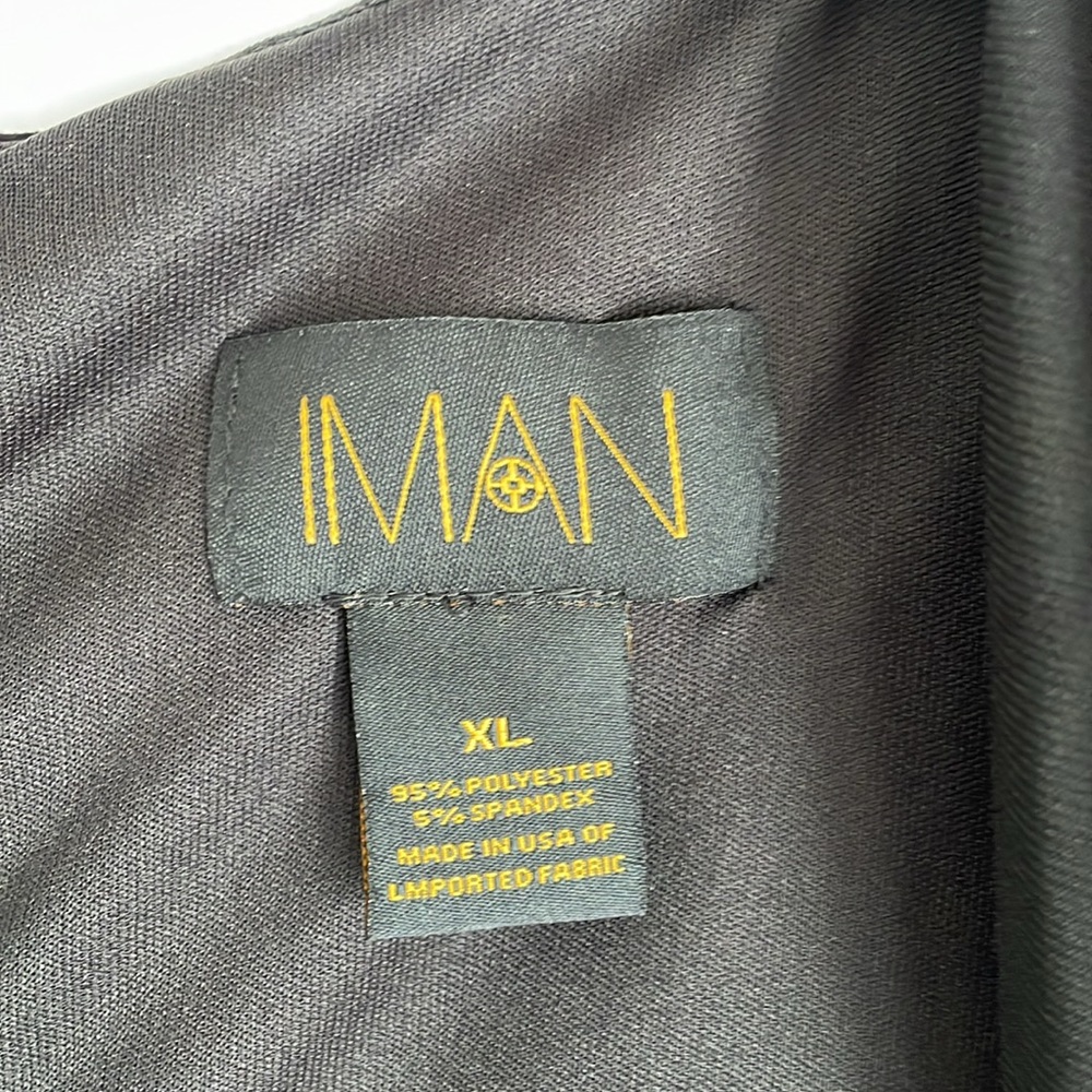 NWT Iman Global Chic Black Belted Jumpsuit XL - Picture 3 of 8